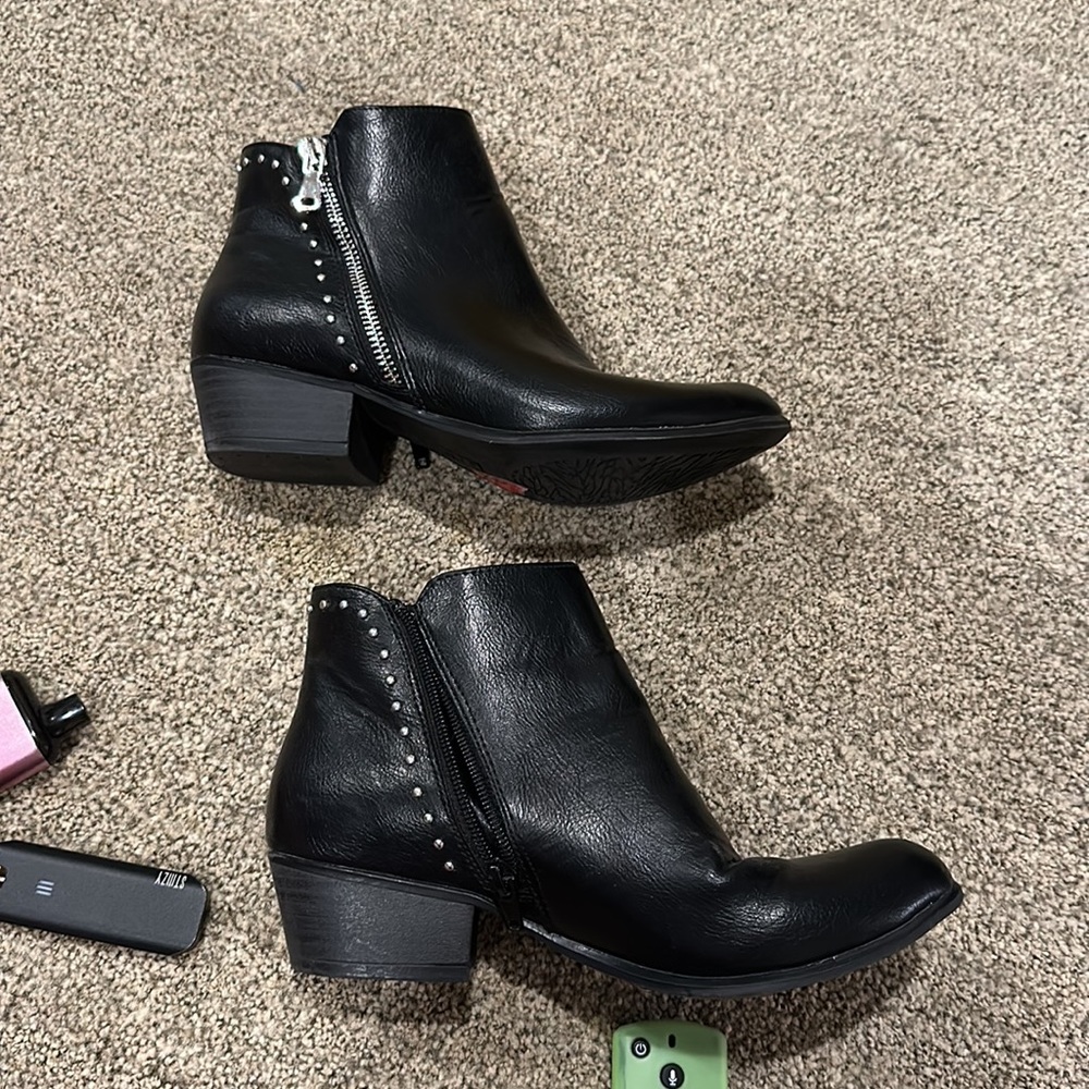 Esprit faux leather studded black bootie